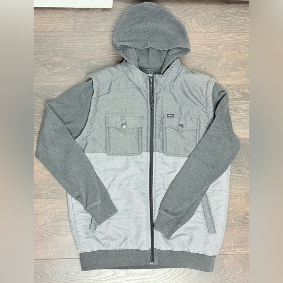 RVCA Gray Zip Up Sweater Casual Sporty Design - Picture 1 of 5